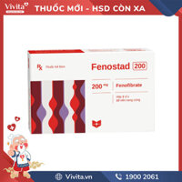 Thuốc trị mỡ máu Fenostad 200 | Hộp 30 viên