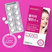 Thuốc trị nám da mặt Clear Balance Tablet Natural Plus (60v) Hàn Quốc