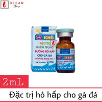 Thuốc trị nhiễm trùng đường hô hấp cho gà đá - Thuốc gà khò 2ml Gấu Vàng