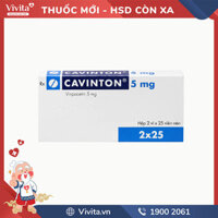 Thuốc trị rối loạn tuần hoàn não Cavinton 5mg | Hộp 50 viên