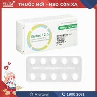 Thuốc trị tăng huyết áp, suy tim Ebitac 12.5 | Hộp 20 viên