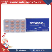 Thuốc trị trĩ, suy giãn tĩnh mạch Daflon 500mg | Hộp 60 viên