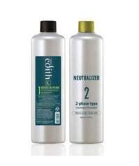Thuốc uốn đa năng Keratin Livegain Premium Edith K – 400ml + 400ml cho tóc sóng xoăn đều, mềm mại