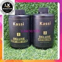 Thuốc uốn lạnh Kassi cặp 500ml màu đen siêu thơm khoẻ tóc cực xoăn bóng mềm tóc giá rẻ chính hãng tậ
