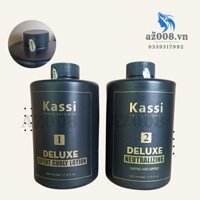 Thuốc uốn lạnh, uốn lạnh kích xoăn Kassi siêu dưỡng chất dễ sử dụng cặp 500ml AZ008, thuốc uốn tóc tại nhà
