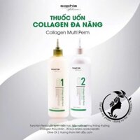 Thuốc uốn tóc Sophia collagel đa năng Collagen Multi Perm - Hàn Quốc cặp 500 ml * 2