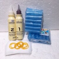 Thuốc uốn tóc xoăn kèm 12 trục uốn kèm chun và giấy lạnh TD0120
