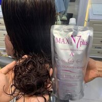 Thuốc Uốn Tóc Xoăn Nóng Max N7 Plus X2 Collagen Keratin Dưỡng Siêu Sóng 1000ml