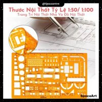 Thước vẽ kỹ thuật KEWEN chuyên vẽ nội thất tỷ lệ 1:50/ 1:100