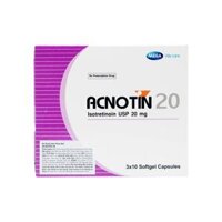 Thuốc viên nang mềm Acnotin 20mg Mega điều trị mụn trứng cá toàn thân – 3 vỉ x 10 viên