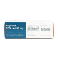 Thuốc viên nén Acyclovir 200mg Stella điều trị nhiễm virus Herpes simplex, Varicella Zoster – 5 vỉ x 5 viên