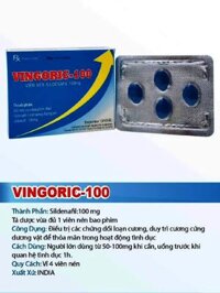 Thuốc Vingoric 100 điều trị rối loạn cương dương (thay thế Viagra 100)