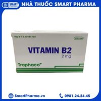 Thuốc Vitamin B2 2.0mg Traphaco phòng và điều trị khi thiếu Vitamin B2 (6 vỉ x 30 viên)