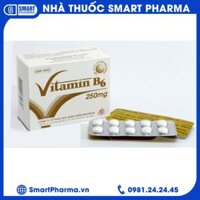 Thuốc Vitamin B6 250mg Mekophar điều trị thiếu hụt Vitamin B6 (10 vỉ x 10 viên)