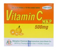Thuốc Vitamin C MKP 500mg Mekophar – Hỗ trợ điều trị toan hoá nước tiểu (Hộp 20 vỉ x 10 viên)