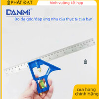 Thước vuông kèm nivo đa năng Thước ke góc vuông góc 45 độ đa năng 30cm
