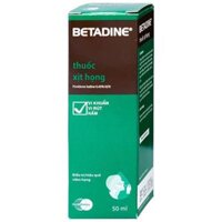 Thuốc xịt họng Betadine Throat Spray điều trị nhiễm trùng niêm mạc miệng, họng (50ml)