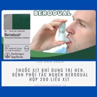 THUỐC XỊT KHÍ DUNG TRỊ HEN, BỆNH PHÔI TẮC NGHẼN BERODUAL HỘP 200 LIỀU XỊT