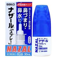 Thuốc xịt mũi Nazal Sato Nhật Bản 30ml hỗ trợ trị viêm xoang, ngạt mũi