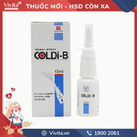 Thuốc xịt mũi trị sổ mũi, ngạt mũi, viêm xoang Coldi-B | Chai 15ml