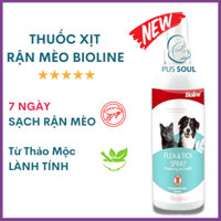 Thuốc Xịt Trị Rận Mèo Bioline – Giải Pháp Trị Rận Cho Mèo, Diệt Bọ Chét Mèo 7 Ngày Tức Thì - PusSoul
