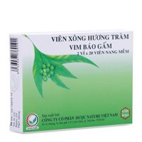 Thuốc xông hơi trị cảm & sát trùng mũi họng Viên xông hương tràm Vim Báo Gấm (2 vỉ x 20 viên/Hộp)
