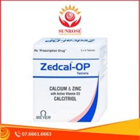 Thuốc Zedcal-OP điều trị loãng xương, thiếu canxi (5 vỉ x 6 viên)