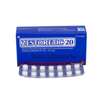 Thuốc Zestoretic 20mg AstraZeneca điều trị tăng huyết áp nguyên phát (2 vỉ x 14 viên)