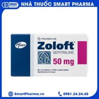 Thuốc Zoloft Sertraline 50mg Pfizer điều trị triệu chứng bệnh trầm cảm (1 vỉ x 30 viên)