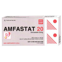 Thuốc Amfastat 20mg điều trị tăng cholestrol trong máu, phòng ngừa bệnh tim mạch
