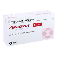 Thuốc Arcoxia Tab 60mg 30ʹs, điều trị viêm đốt sống dính khớp, điều trị viêm khớp thống phong cấp tính