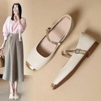Thương Hiệu Counter Da Thật Chính Hãng Mary Jane Giày 2025 Phong Cách Mới Thời Trang Phù Hợp Với Phong Cách Chanel Giày Đơn Sang Trọng Nhỏ Da Giày Nữ wp25327