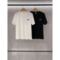 Thương hiệu Di-ors 25 bông mới tay ngắn in logo đơn giản dành cho nam và nữ có cổ áo thun ngắn tay + thẻ