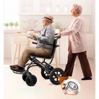 【Thương hiệu Đức - Kalibu】Ghế Bô Vệ Sinh Có Bánh Xe, Khung Nhôm Nhẹ, Đệm Da Pu, Có Gác Chân Lucass GX-200 (GX200) | Tiêu