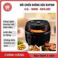 [Thương hiệu Đức] Nồi Chiên Không Dầu RAPIDO RAF6.5M2 - 6.5L - 1800W – Bảo hành chính hãng 12 tháng