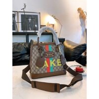 Thương hiệu MỚI _ Fake / Not Series Monogram Túi xách nữ da nâu 30cm vỏ + Túi đựng bụi miễn phí (EL135-0)