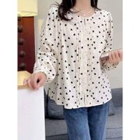 Thương Hiệu Nữ Ban Đầu Đặt Hàng / / Real Shot Nhật Bản Mori Girl Love In Áo Sơ Mi Dài Tay Nữ Xuân Thu Tươi Ngọt Ngào Top