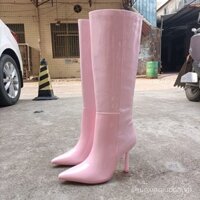 Thương hiệu thời trang Tây Ban Nha 2022, giày bốt dài thời trang mới, mũi nhọn, gót cao, giày bốt ống cao cấp đa năng cho phụ nữ 68