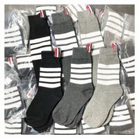 Thương hiệu thời trang TB tất bốn sọc xám cao đến bắp chân, tất cotton cao đến đầu gối, tất dài, tất ngắn, người nổi tiếng internet JK