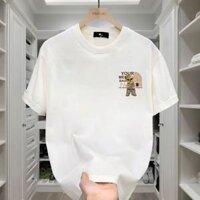 Thương hiệu Triều Mỹ Áo thun ngắn tay cotton nguyên chất nam mùa hè phong cách mới lưới in hình gấu đỏ cặp đôi mặc phù hợp với áo ngắn tay thông thường