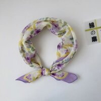 Thương Hiệu Vải Lanh Cotton Nhỏ Vuông Khăn Nữ 58x58 Phong Cách Dân Tộc Phong Cách Mới Du Lịch Chống Nắng Khăn Trùm Đầu Khăn