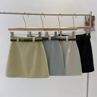 (THUY HUONG NGUYEN) Chân Váy Chữ A Kèm Belt