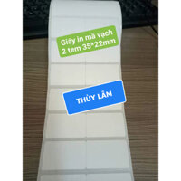 [THÙY LÂM] Combo 10 cuộn giấy in tem mã vạch 2 tem 35*22mm