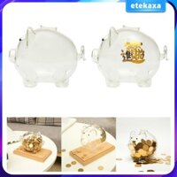Thủy Tinh Heo Ngân Hàng Hộp Đựng Tiền Điêu Khắc Hình Hộp Tiền Mầm Non Trang Trí Thủ Công Cho