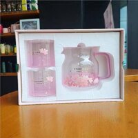 Thủy Tinh Starbucks Mùa Hè Phong Cách Mới Hồng Hoa Anh Đào Thủy Tinh Bộ Quà Tặng Quà Tặng Cốc Uống Trà Cốc Cà Phê 570ml