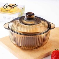 Thủy tinh trong suốt màu trà mì liền lớn cho bữa ăn gia đình salad đĩa thiết lập sinh viên tráng miệng bát