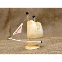Thuyền 2 Cánh Buồm,Hàng Thủ Công, Làm Từ Vỏ Ốc Biển, Vỏ Trai Tự Nhiên.