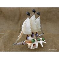 Thuyền Buồm 3 Cánh, Hàng Thủ Công, Làm Từ Vỏ Ốc Biển Tự Nhiên