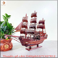 Thuyền buồm để bàn làm việc gỗ Cẩm » Bình Gỗ