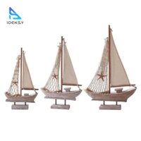 Thuyền buồm gỗ Ioensy Thuyền thủ công Thuyền buồm thu nhỏ cho bàn Quà tặng tân gia